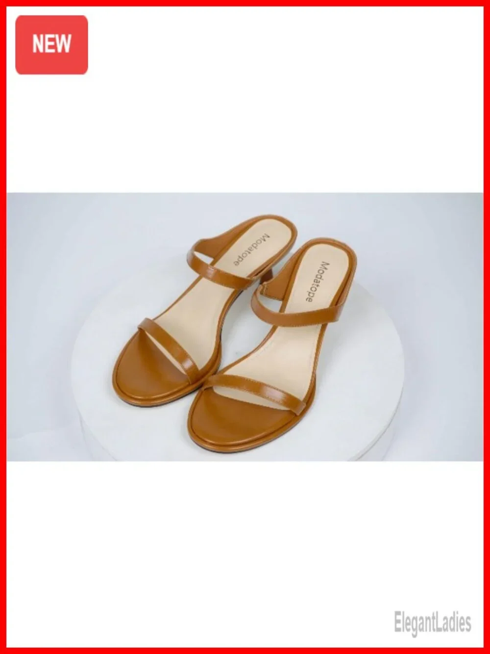 Kitten Heel Two Strap Sandals Faux Leather Round Toe Slip On Heels for Wedding